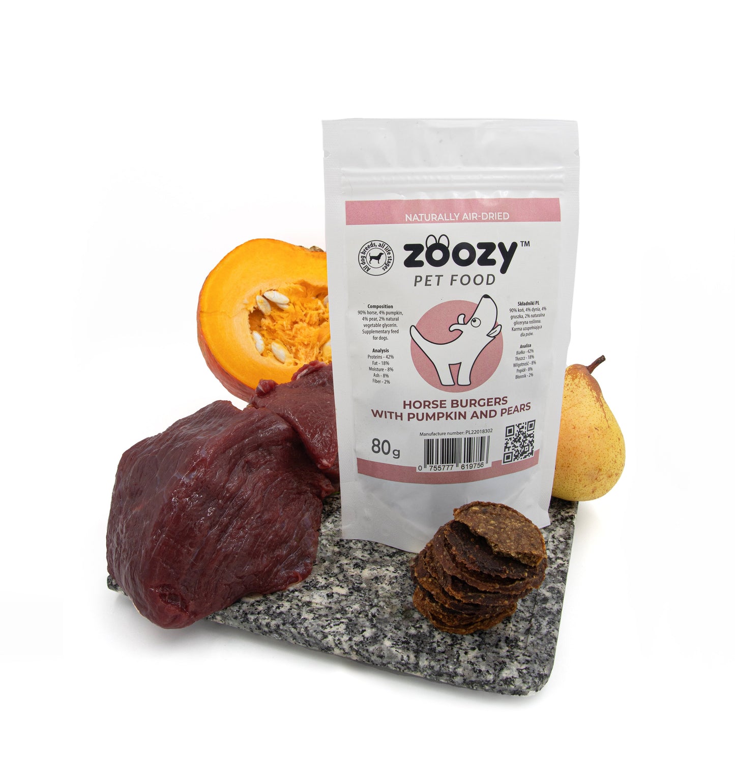 Horse Burgers with Pumpkins and Pears 5 € ZoozyPetFood ZoozyPetFood