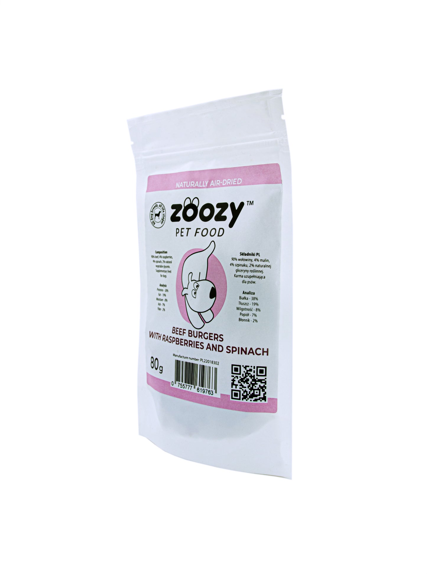 Burgery wołowe z malinami i szpinakiem