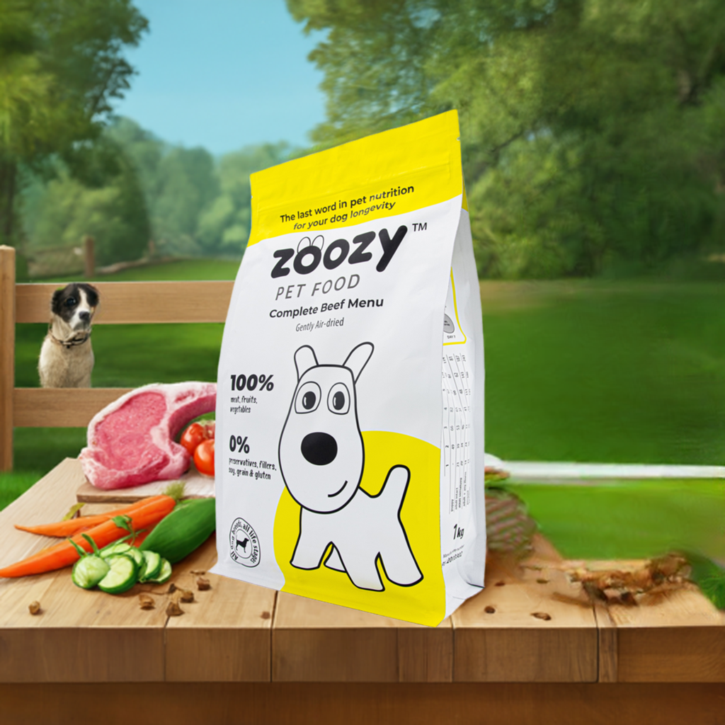 Zoozy Beef Menu dog food – rich in protein, vitamins, and minerals for a healthy diet, 1 kg